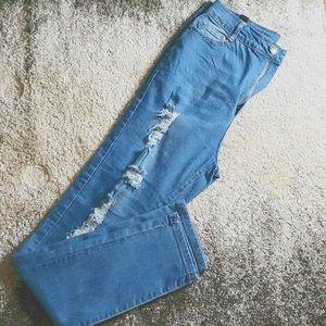 Distressed Denim Jeans